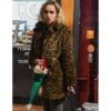 Last Christmas Emilia Clarke Leopard Fur Coat