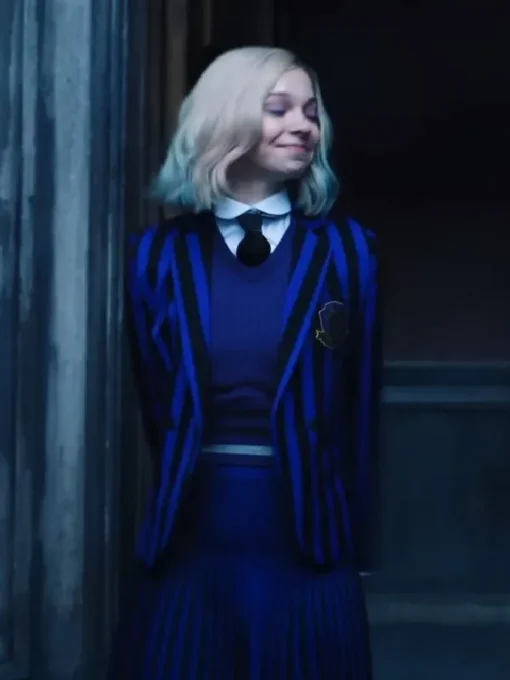 Wednesday Emma Myers Blue Blazer - Image 2