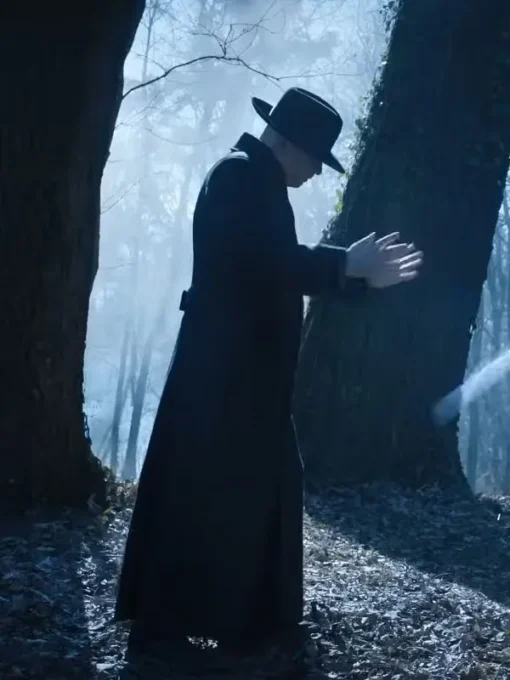 Wednesday Fred Armisen Black Coat - Image 5
