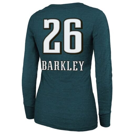 Women's Saquon Barkley Eagles Super Bowl LIX Long Sleeve T-Shirt - Image 3