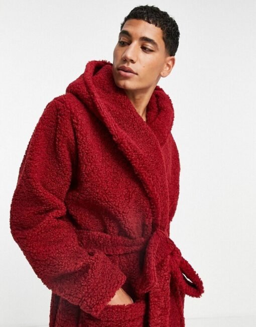ASOS DESIGN Dressing Gown in Red Robe