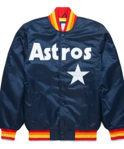Houston Astros Classic Navy Satin Jacket