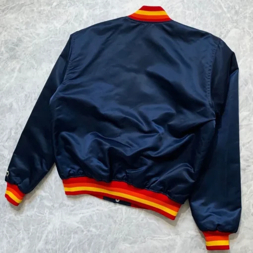 Houston Astros 1980’s Bomber Satin Jacket - Image 4