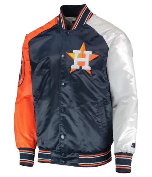 Houston Astros Reliever Raglan Satin Jacket