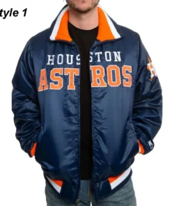 Starter Houston Astros Satin Navy Blue Jacket