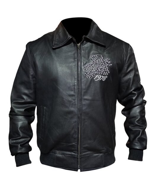 Pelle Pelle Exotic Ghost Black Bomber Leather Jacket - Image 2