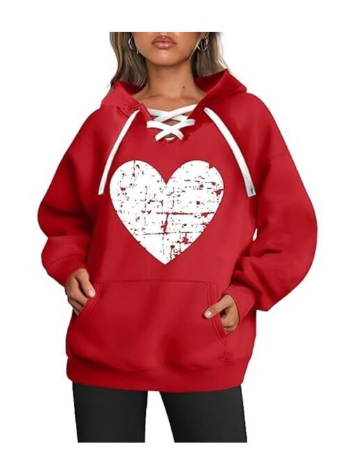 Valentine Day Red Heart Hoodie