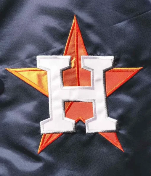 Houston Astros Reliever Raglan Satin Jacket - Image 3
