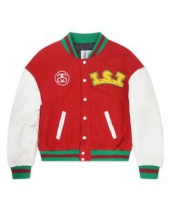 Stussy International Tribe Red Vintage Varsity Jacket