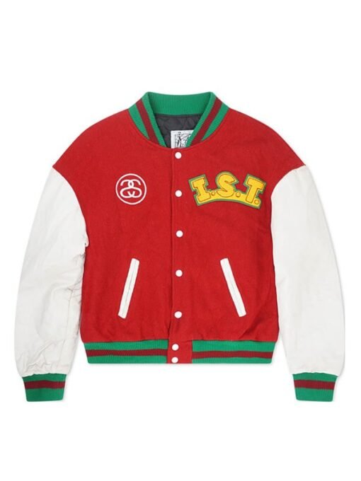 Stussy International Tribe Red Vintage Varsity Jacket