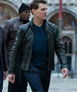 Tom Cruise Mission Impossible Dead Reckoning Black Leather Jacket